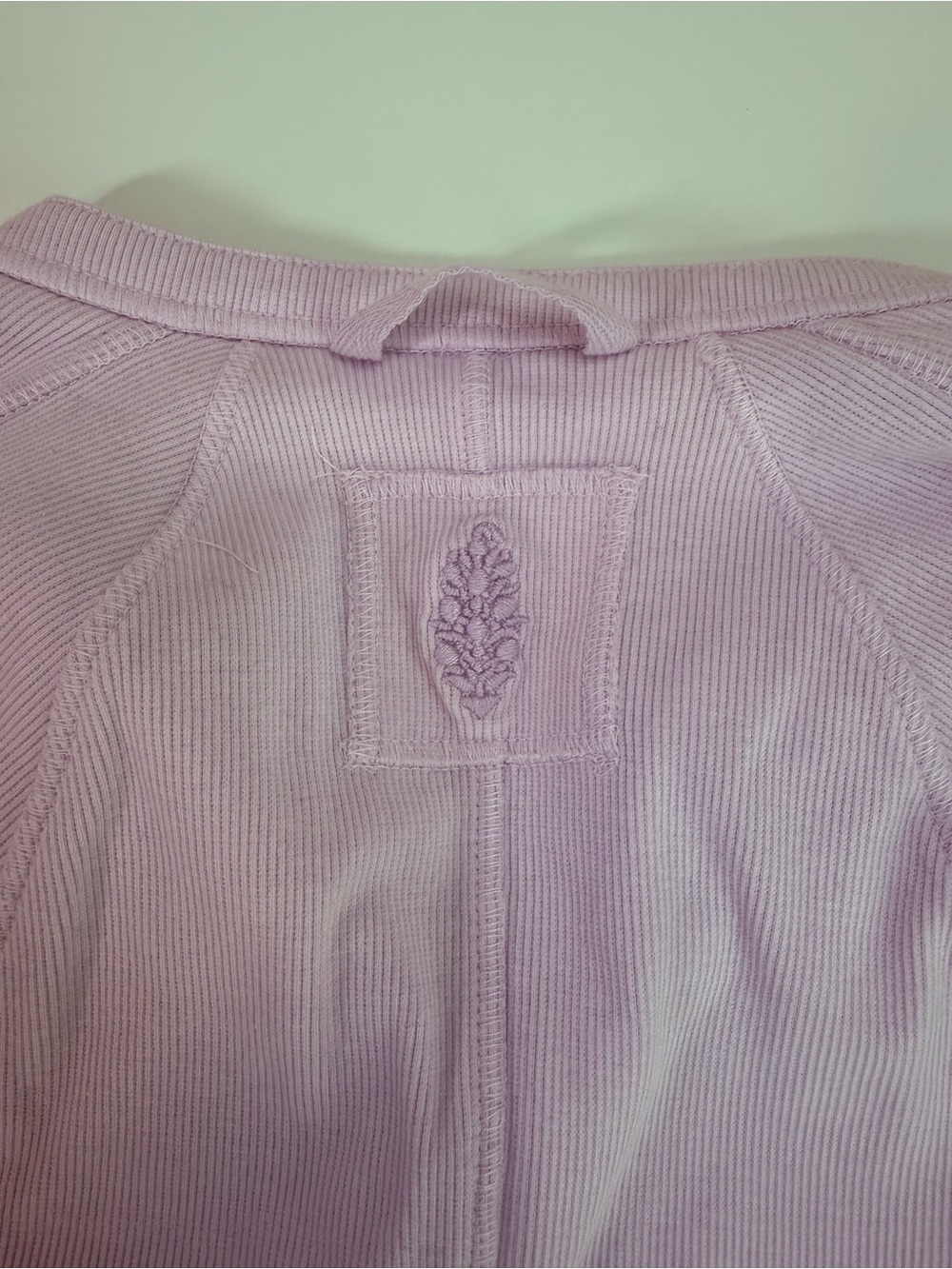 Free People Movement | Ribbed Henley Long Sleeve Top | Lavender | Medium - Picture 3 of 10